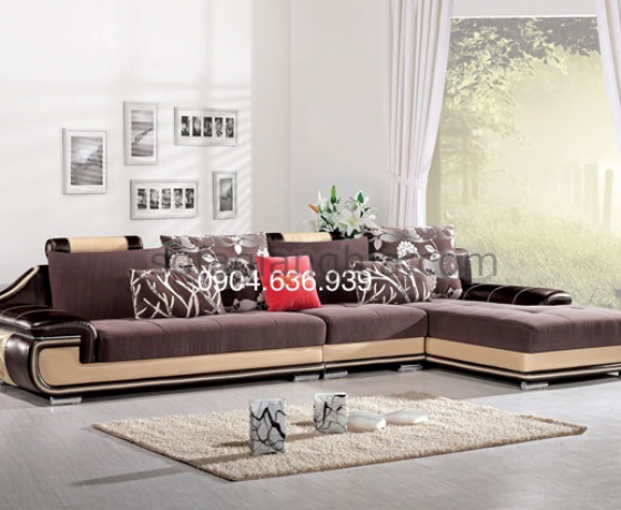 Sofa vải kết hợp simili bọc khung  :  A-101