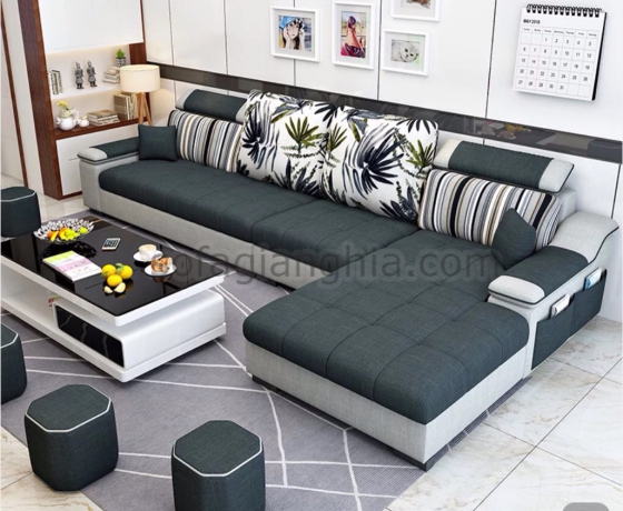 Sofa vải kết hợp simili bọc khung  : A-111
