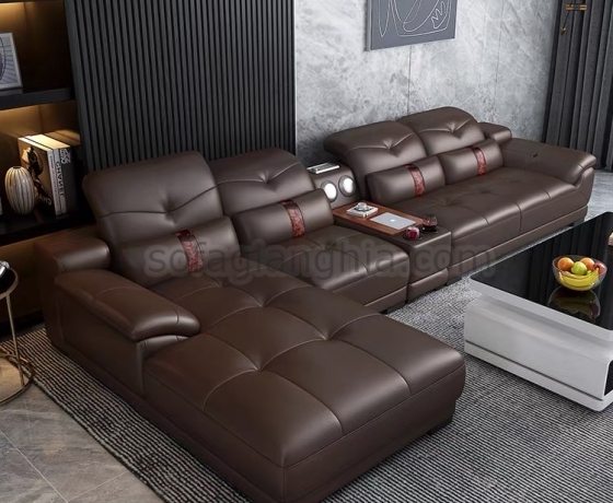 Sofa da màu da bò sang trọng : E-229