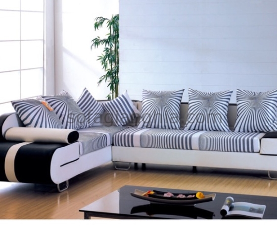 Sofa vải kết hợp da bọc khung : A-106