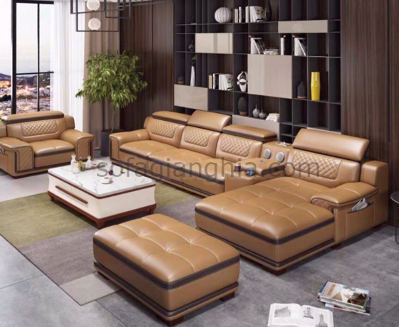 Sofa da bò đẹp và sang trọng : E-228