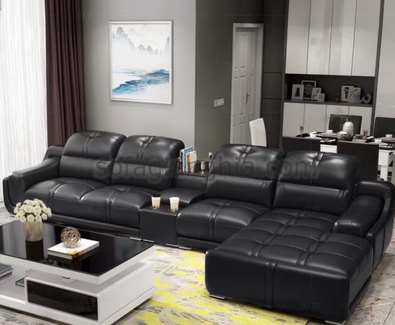 Sofa da phòng khách cao cấp : E-212