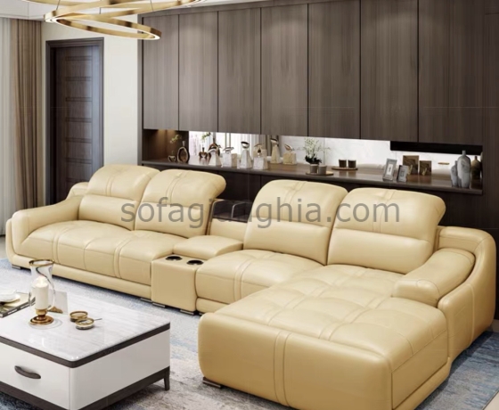 Sofa da phòng khách cao cấp : E-212