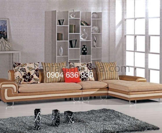 Sofa vải kết hợp da bọc khung : A-104