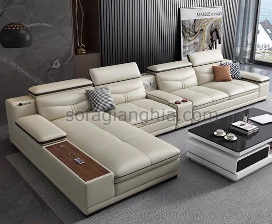 Bộ sofa da phòng khách sang trọng : E-258