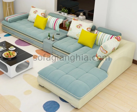 Sofa vải kết hợp simili bọc khung : A-119