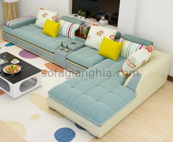 Sofa vải kết hợp simili bọc khung : A-119