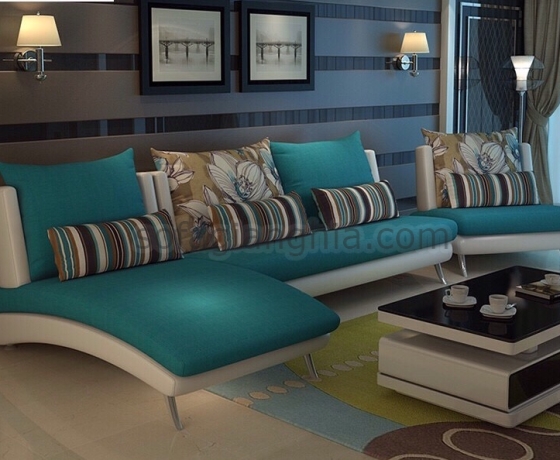 Sofa vải kết hợp da bọc khung : A-116