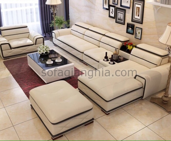 Sofa da sang trọng hiện đại Luxury : E-207#