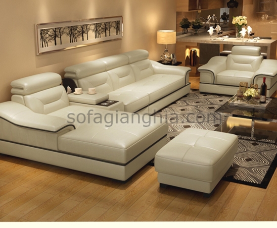 Sofa da tối giản sang trọng hiện đại : E-208
