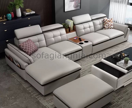 Sofa da trơn chất lượng tốt : E-224
